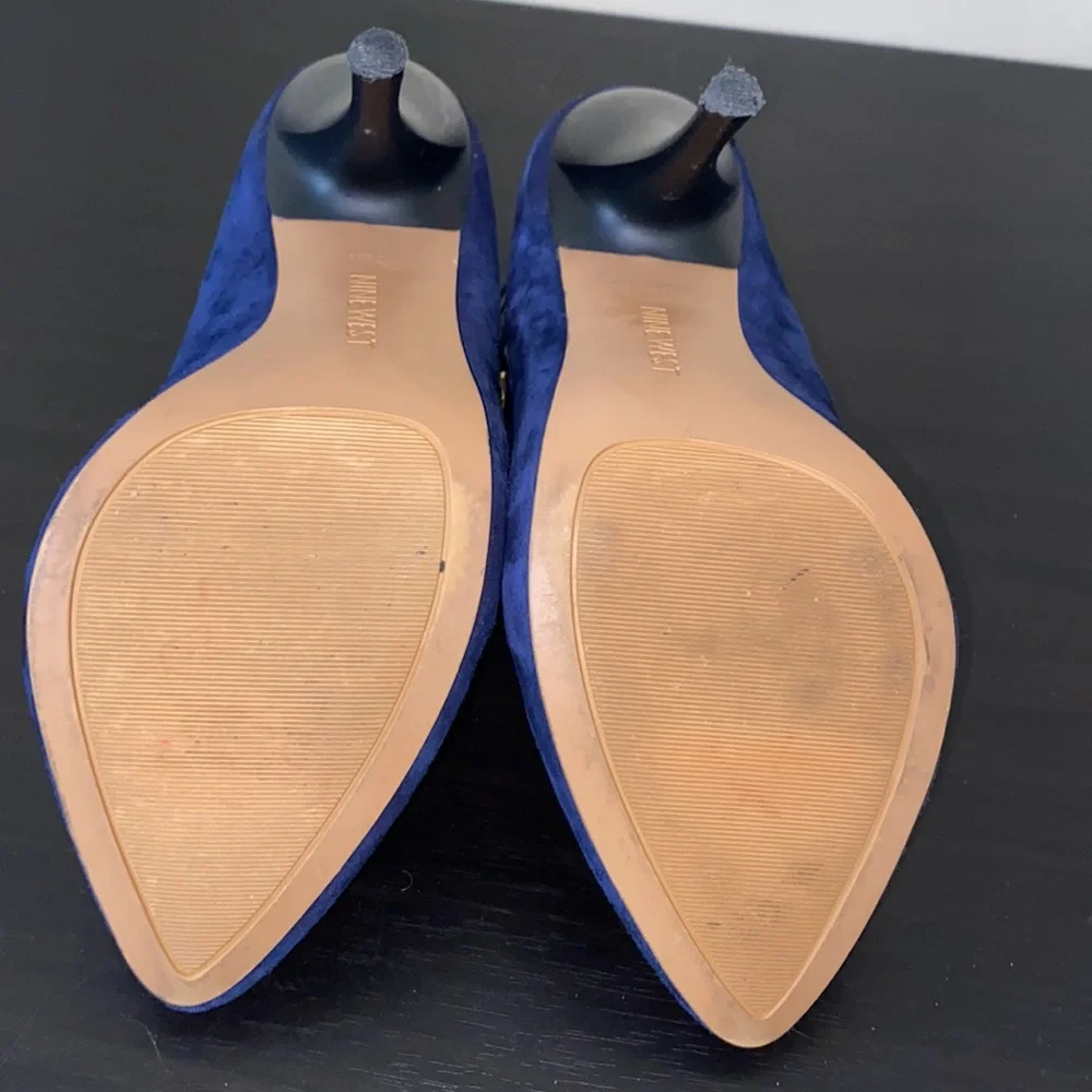 Nine West Women’s Heels Navy Blue Size 7.5 M - Picture 5 of 7